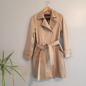 Vintage COACH tan belted rain coat jacket Size M
